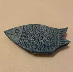 鹿児島睦さん 青い魚 置物② 鹿児島睦さん 青い魚 置物① - メルカリ