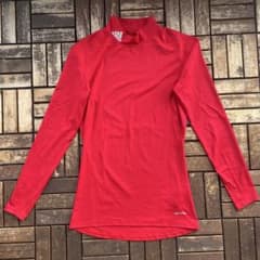 adidas アディダス テックフィット ハイネック 長袖インナー XO レッド