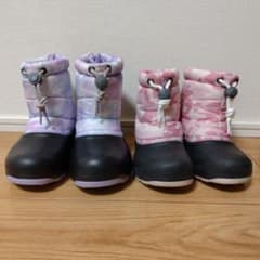 子ども用スノー ブーツ 紫とピンクのサムネイル