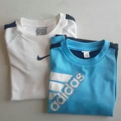 【NIKE＆adidas】130サッカー練習着二枚セットのサムネイル