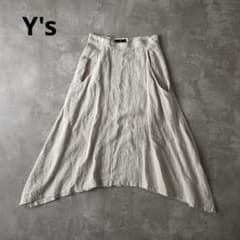 Y’s ワイズ リネン100% アシンメトリー スカート ベージュ Y's ワイズ リネン100% アシンメトリー スカート ベージュ - メルカリ