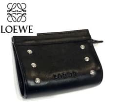 良品☆ロエベ☆スタッズ コインケース ロゴ 小銭入れ 財布 ウォレット 