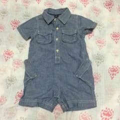 GAP 90cm デニムシャツ　ロンパースのサムネイル
