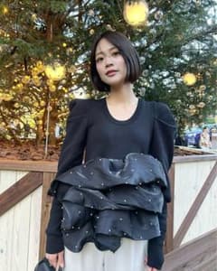 bibiy AMELIE PEPURAMU KNIT ブラック - メルカリ