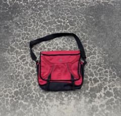 90s adidas メッセンジャーバッグ レッド Y2K サイバーパンク - メルカリ