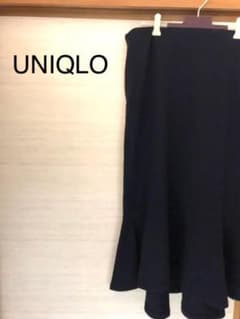 レディース UNIQLO ミラノリブスカート 黒のサムネイル
