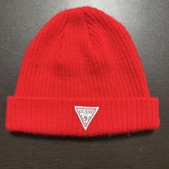 GUESS レッド ニット帽 フリーサイズ　y2kのサムネイル