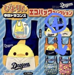 ぴよりん 中日ドラゴンズ エコバッグ 総柄(ピンク)のサムネイル