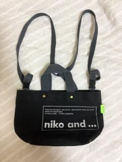 niko and... 2way トートバッグ ブラックのサムネイル