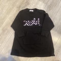 xgirl ブラック ロゴ刺繍 長袖ワンピースのサムネイル