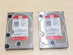 WD Red 3.0TB HDD 2台セット NAS用のサムネイル