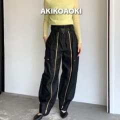 AKIKOAOKI wideflight pants ワイドフライトパンツ 黒
