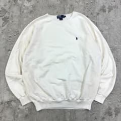 Polo by Ralph Lauren　スウェット　M　ホワイト　無地　古着