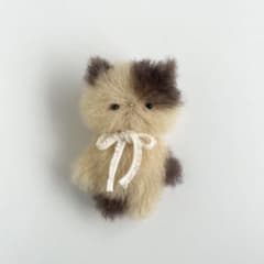 ねこ 猫 ぬいぐるみ ハンドメイド 作家 アートドール テディベア 8520b