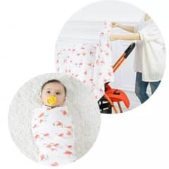 ベビーおくるみ ピンク フラミンゴ ブランケット 授乳ケープのサムネイル
