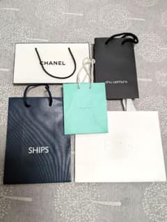 ブランド ショップ袋 5枚セット CHANEL TIFFANY SHIPS - メルカリ