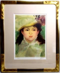 ルノワール 「帽子を被った少女 」リトグラフ 美品 ルノワール 「帽子を被った少女 」リトグラフ 美品 - メルカリ