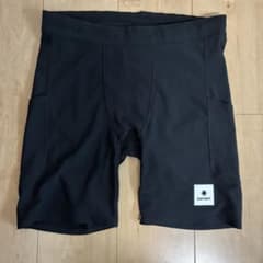SAYSKEY SAURUS ブラック ハーフタイツ 美品】SAYSKYセイスカイ/ハーフタイツ ユニセックスLサイズ ブラック