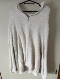 ZARA ハーフジップ シャギーニット ホワイトのサムネイル
