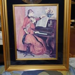 二人の少女とピアノ 複製名画 二人の少女とピアノ 複製名画 - メルカリ