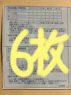 翌日到着予定　匿名配送　すかいらーくグループ　食事割引券　25%割引6枚 優待券のサムネイル