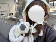 白　バラクラバ　ハンドメイドのサムネイル