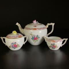 HEREND】ヘレンド アポニー ティーポット＆シュガーポット＆クリーマー