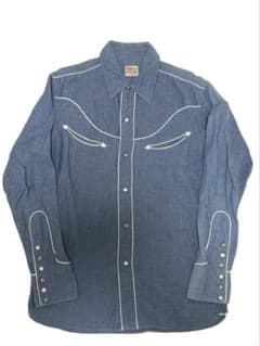 00s Levi’s リーバイス ショートホーン復刻シャンブレーウエスタンシャツのサムネイル