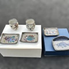 作家物 陶器セット 湯呑み 小皿 落款入り 一点物 手描き 作家物 陶器セット 湯呑み 小皿 落款入り 一点物 手描き - メルカリ