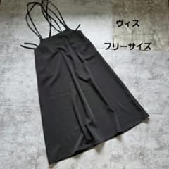 【ヴィス】キャミソールワンピース Aライン F ブラック トレンド ポリエステルのサムネイル
