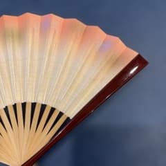 茶道　茶扇子　溜塗　東雲(しののめ)　新品未使用のサムネイル