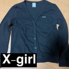X-girl 長袖 カーディガン ブラックのサムネイル