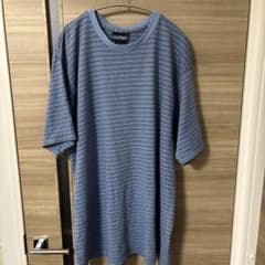 puritan ボーダー Tシャツ XL ライトブルーのサムネイル