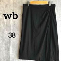 wb pleated skirt, size 38, black, lined, sophisticated, stretchy, casual.