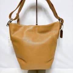 6009◯ COACH レザー 9186 ショルダーバッグ キャメル - メルカリ