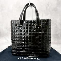 美品 CHANEL シャネル パテント チョコバー トートバッグ - メルカリ