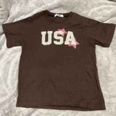 Soup USAロゴ半袖Tシャツ　ブラウンのサムネイル