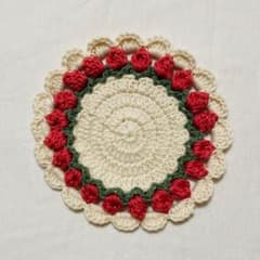 ハンドメイド コースター お花 かぎ編みのサムネイル