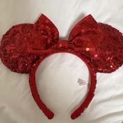ディズニー　ミニー　スパンコールカチューシャ　レッドのサムネイル