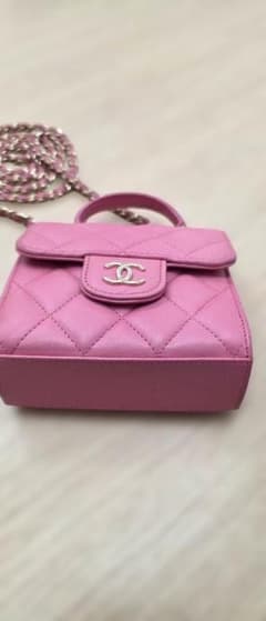CHANEL チェーンショルダーバッグ ピンク - メルカリ