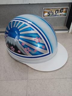 カスタムコルク半 白✘Candyブルー富士日章 七色ラメ 桜花 - メルカリ