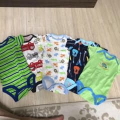 半袖 肌着 ロンパース 5枚セット 水通しのみのサムネイル