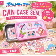 ポケモン シール40枚 10種類 スライド缶ケース付き カミオジャパンのサムネイル