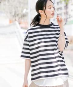 新品　グローバルワーク　ボーダーＴシャツ　USAコットンのサムネイル