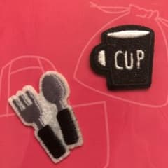 モノトーンお食事ワッペンセットのサムネイル