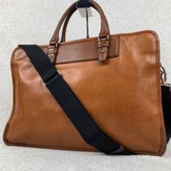 フジタカ ビジネスバッグ 本革 2way ブリーフケース A4 キャメル 2気室