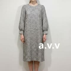 a.v.v standard ツイード ワンピース M ボリューム袖 セレモニーのサムネイル