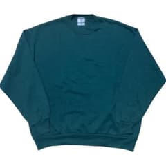 90s JERZEES USA製 無地スウェット NUBLEND XL グリーン