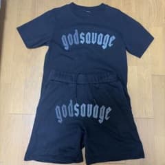 godsavage Tシャツ ショートパンツ セットアップ ブラック Sのサムネイル