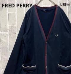 FRED PERRY フレッドペリー 薄手 鹿の子生地 カーディガン 刺繍ロゴ 